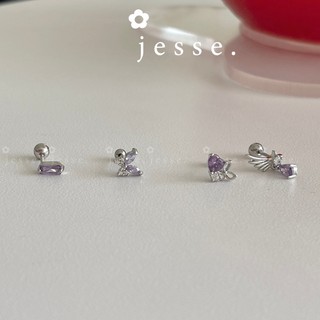 1 cái khuyên tai màu tím jessevn jesse store