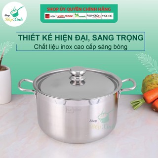 Nồi luộc gà đáy từ inox 430 cao cấp FiveStar Standard , 3 đáy sandwich dùng được mọi bếp ( 26cm / 28cm / 30cm )