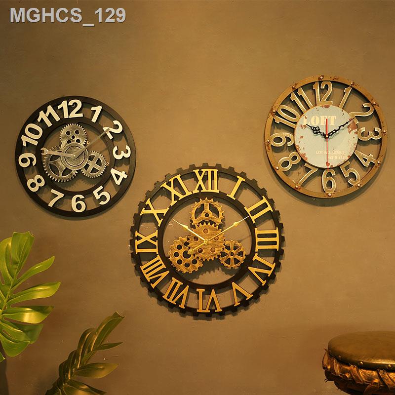 ✼ ┇ Phong Cách Châu Âu Sáng Tạo Retro Công Nghiệp Gió Đồng Hồ Phòng Khách Phòng Ăn Văn Phòng Đồng Hồ Treo Tường Trang Tr