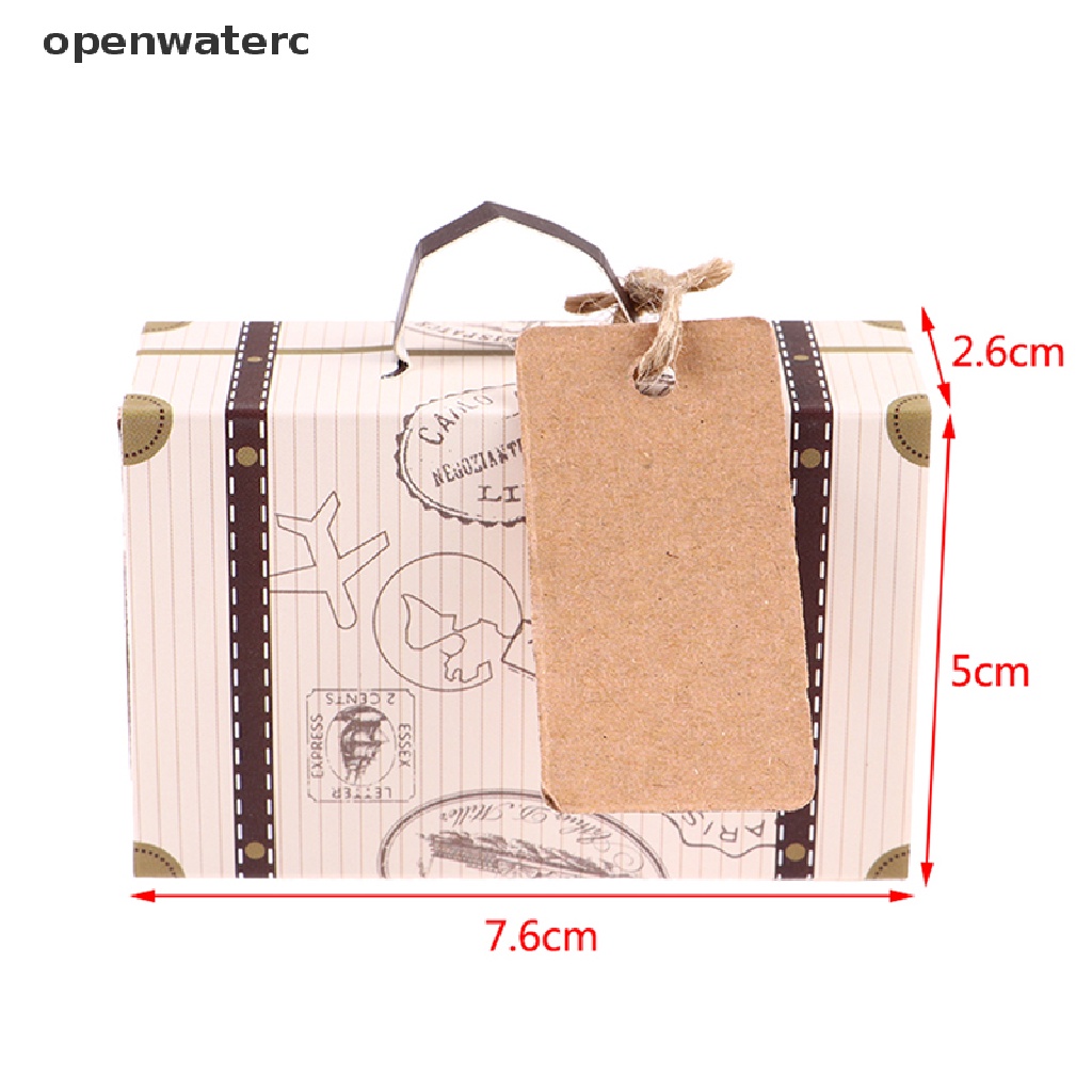 Set 10 Hộp Giấy Kraft Mini Đựng Kẹo / Sô Cô La Tiện Dụng Khi Đi Du Lịch