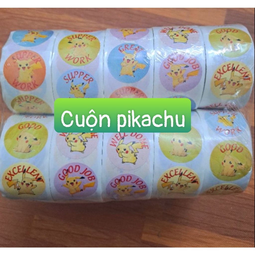 Sticker khen thưởng mỗi cuộn 500 stickers..............