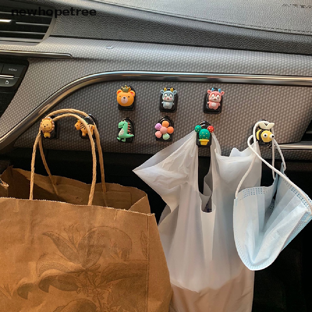 1 Móc Treo Dây Cáp USB / Chìa Khóa Tự Dính Gắn Bảng Điều Khiển Xe Hơi