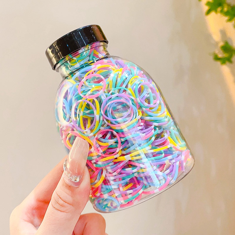 Dây Buộc Tóc Cao Su Co Giãn Không Đau Màu Sắc Ngọt Ngào Dành Cho Bé Gái