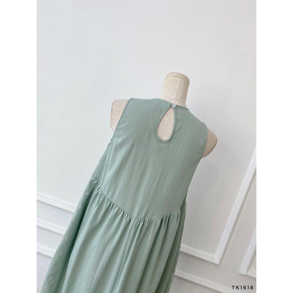 [HÀNG THIẾT KẾ CAO CẤP] Đầm Suông Xếp Li Thoải Mái Đi Biển / Dạo Phố Màu Trắng / Xanh / Nude