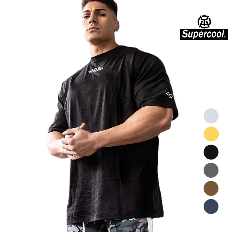 #SupercooL# Áo Thun Thể Thao Nam Form Rộng Cổ Tròn Ngắn Tay Big Size Oversize Basic Tee Thương Hiệu Côtton Cao Cấp Vải Thoáng Nhanh Khô Thấm Hút Mồ Hôi Tốt Co Giãn Trơn Phong Cách âu Mỹ Mỏng Nhẹ Streetwear Nhiều Màu Chạy Bộ Chuyên Thể Dục Bóng Rổ Fashion