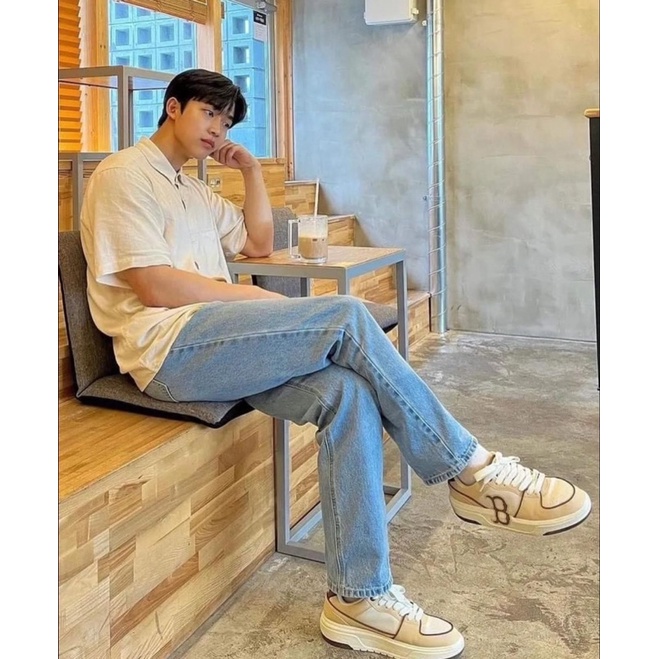 Giày chunky liner MLB chữ B nâu