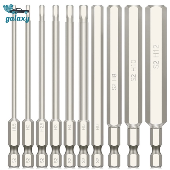 Galaxy Bộ 10 Mũi Khoan Từ Tính Nhiều Kích Cỡ 100mm