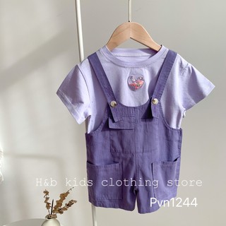 Yếm kaki tím bé gái