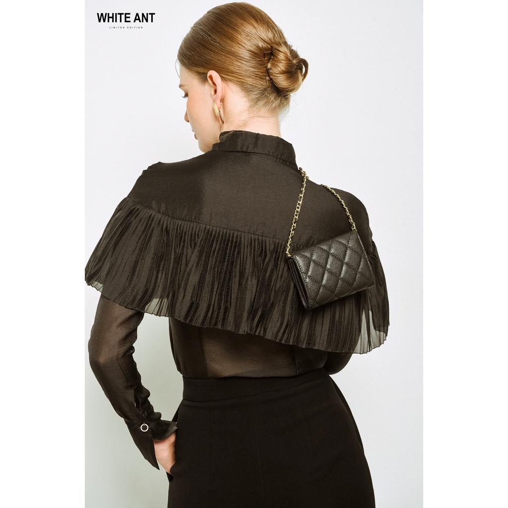 Sơ Mi Tay Dài Phối Bèo Nữ White Ant ANDREA PLEATD BLOUSE 170300263