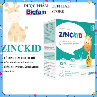 [Chính Hãng] Bổ sung kẽm, tăng sức đề kháng ZINC KID Bigfam (Hộp 4 vỉ x 5 ống x 10ml)