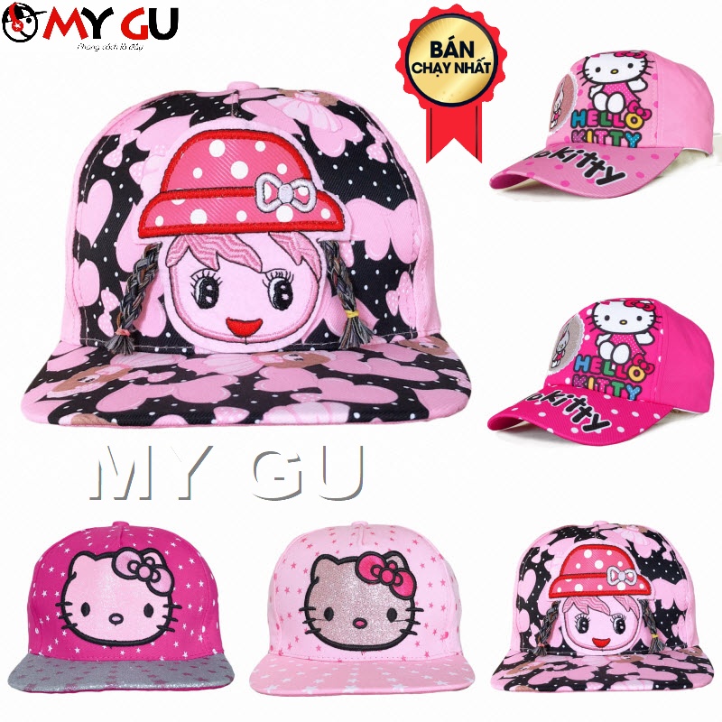 Nón bé gái dễ thương từ 2 tuổi đến 8 tuổi