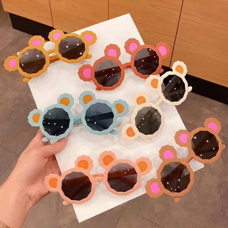 Kính Chống Nắng UV Họa Tiết Tai Chuột Mickey / Gấu Koala Tròn Dễ Thương Thời Trang Cho Bé Trai Và Gái