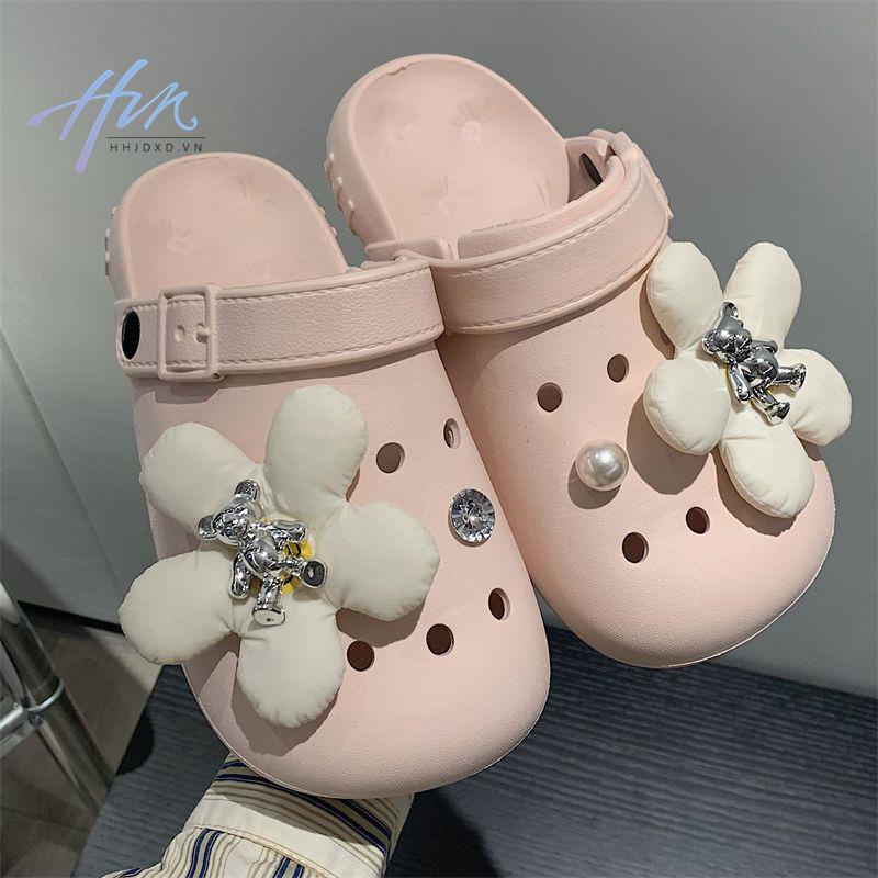 Giày eva Đế Dày Đục Lỗ Khử Mùi Chống Trượt Phong Cách Hàn Quốc Thời Trang Mùa Hè Mới Cho Nữ