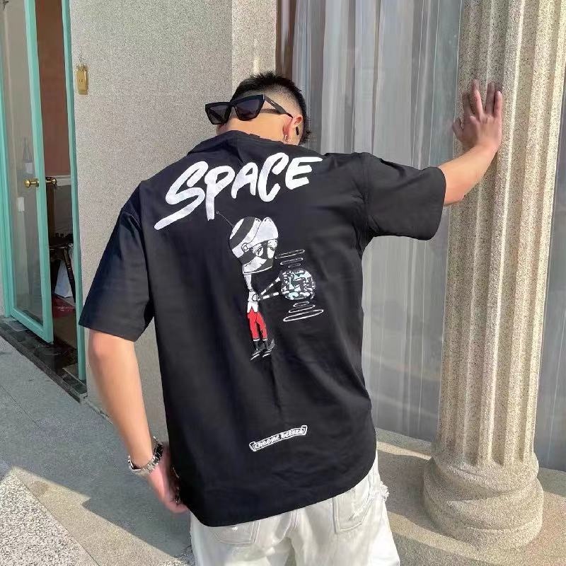 Áo Thun Tay Ngắn Chất Liệu Cotton In Họa Tiết Hoạt Hình Cho Nam Nữ