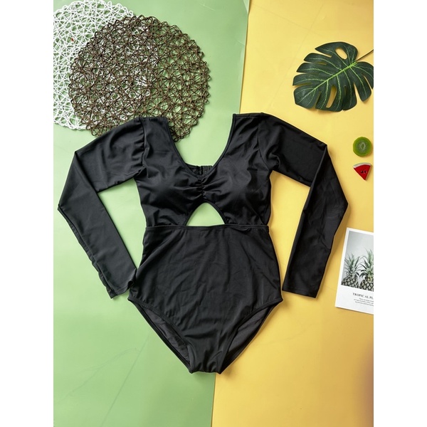 Bikini dài tay đồ bơi liền thân sexy mặc đi biển đi bơi