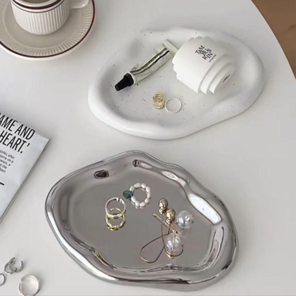 Đĩa Đựng Trang Sức Thiết Kế Đơn Giản Sang Trọng Trang Trí Phòng Khách