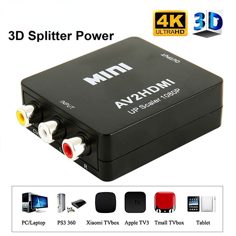Bộ Chuyển Đổi Video Rca / Cvbs / Av Sang Hdmi 1080p Chuyên Dụng