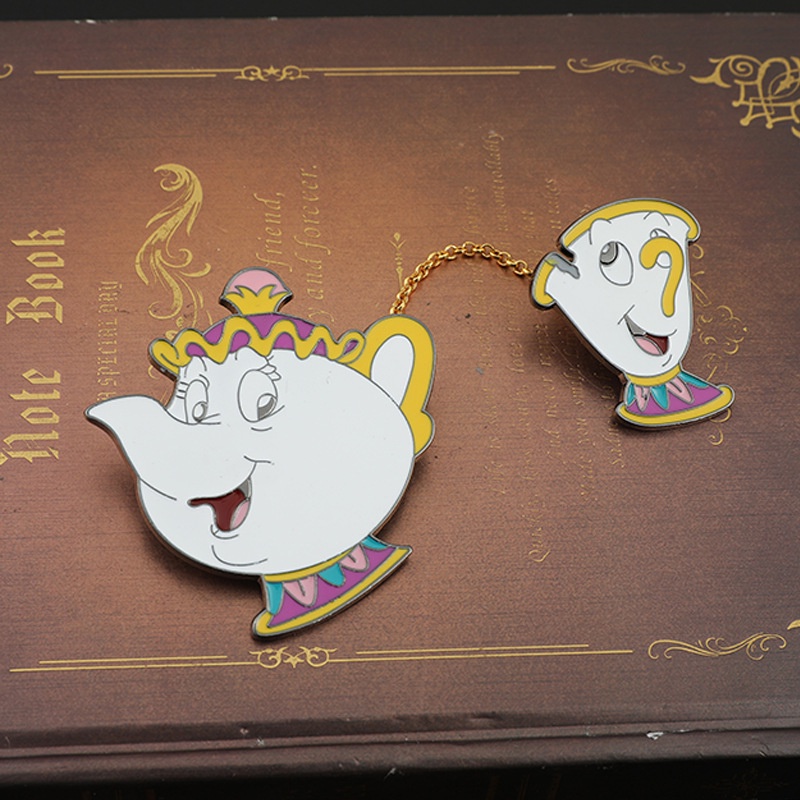 Bà Người Đẹp Và Quái Vật Trong Phim Người Đẹp Và Quái Vật Ghim Cài Áo Kim Loại Hình Ấm Trà / Ấm Trà Độc Đáo