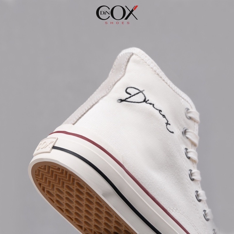 Giày Vải Cổ Cao 2hand Unisex DINCOX D21Hi White Phong Cách Ấn Tượng