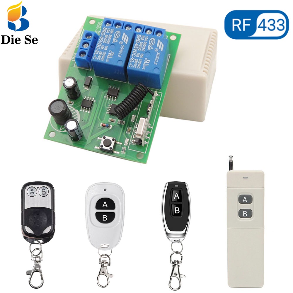 Mô Đun Tiếp Nhận Tín Hiệu DC 6V 12V 24V 30V 2CH 433MHz 10A