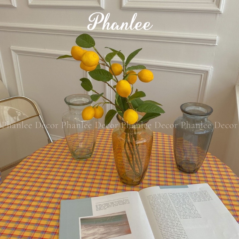 Cành chanh giả thân đốm quả vàng Phanlee decor