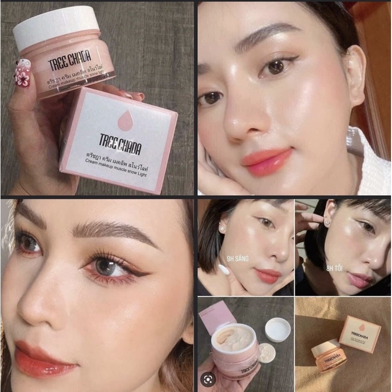 KEM NỀN MAKEUP TREECHADA NÂNG TONE DƯỠNG DA TREE CHADA THÁI LAN 50G