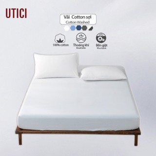 UTICI Bộ ga gối 3 món, 1drap giường, 2 vỏ gối, 100% Cotton hàng nhập khẩu cao cấp kích thước 1m6/1m8 Bedding Set 3pcs
