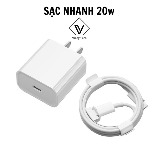 Sạc Nhanh 20W Cho iFan 8/X/11/12/13 Type C Chống Chai Pin Nóng Máy Chính Hãng VINZY Bảo Hành 6 Tháng