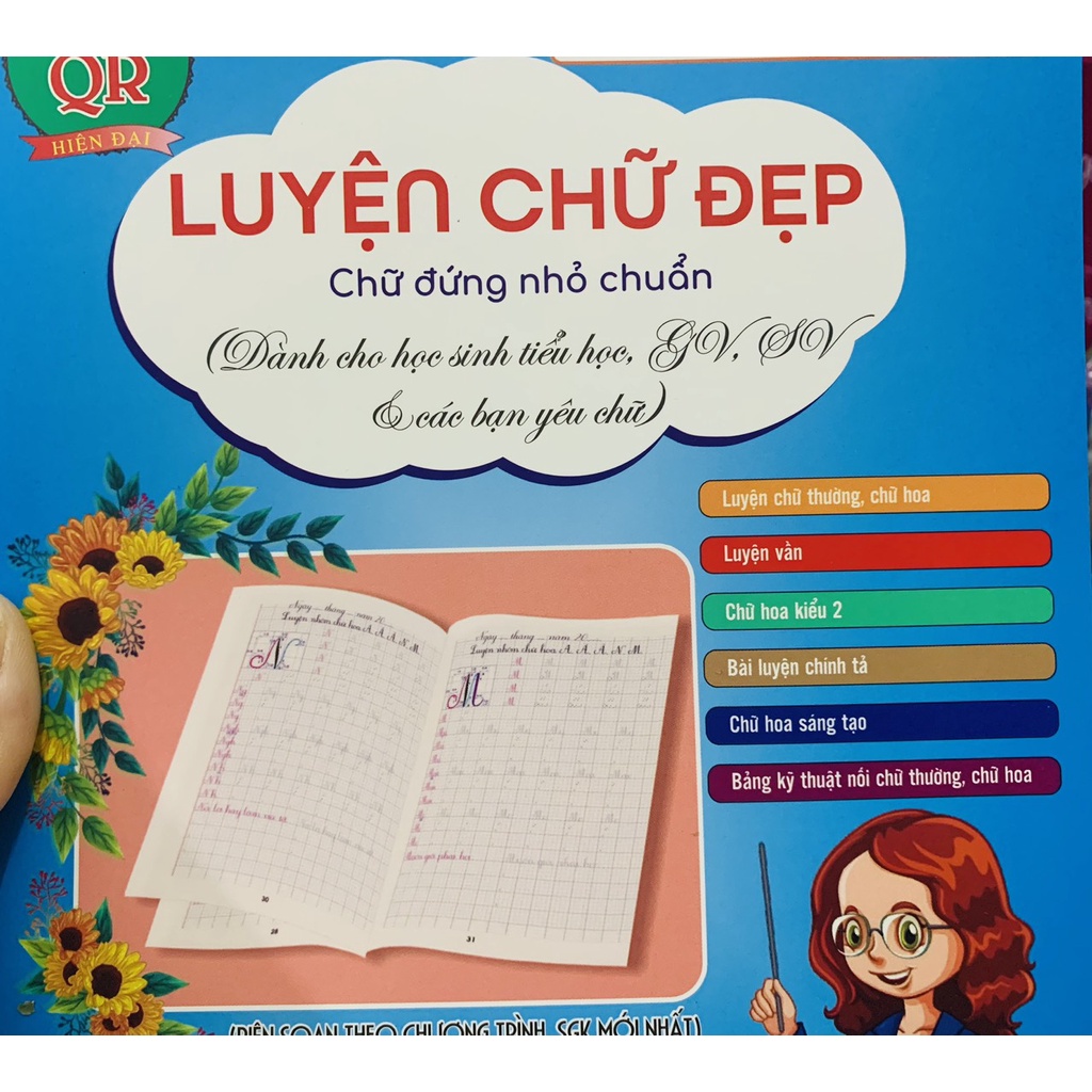 Vở luyện chữ đẹp cỡ nhỏ, kiểu đứng chuẩn cho học sinh, giáo viên, sinh viên và người yêu chữ