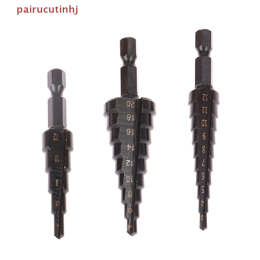 Set 3 Mũi Khoan Lục Giác Thẳng Rãnh Titan