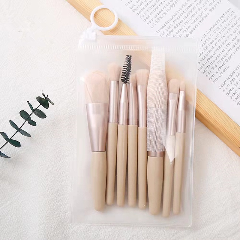 Set 8 Cọ Trang Điểm Đầu Tròn Mềm Mại Tiện Dụng