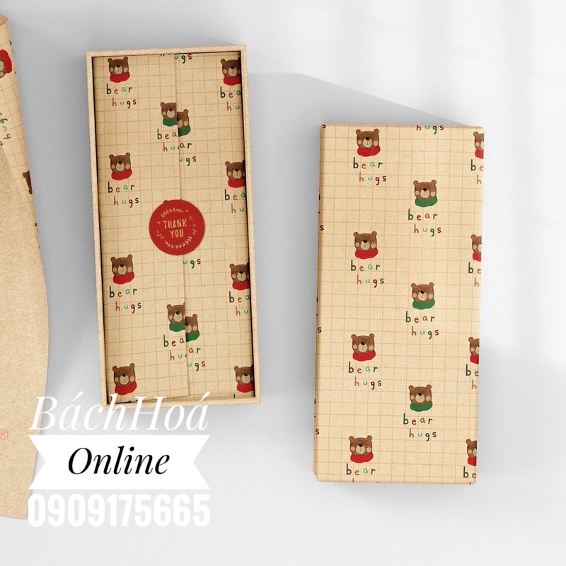 Giấy Kraft hoa tiết vintage - nhiều mẫu - kích thước 51x71cm