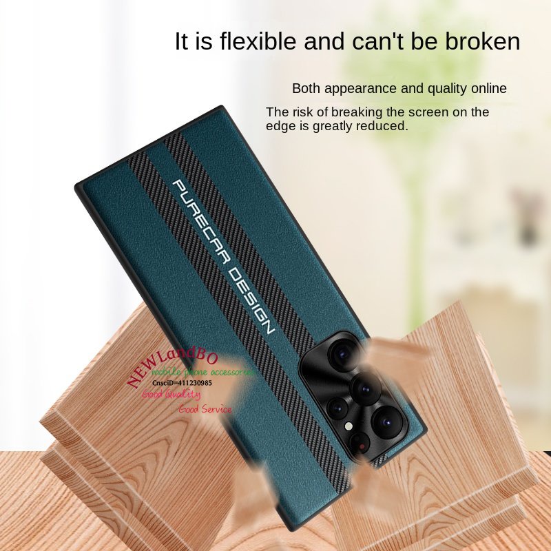 Ốp Điện Thoại Da Dệt Sợi Carbon Cho Samsung Glaxy S23 S22 Note20 Ultra