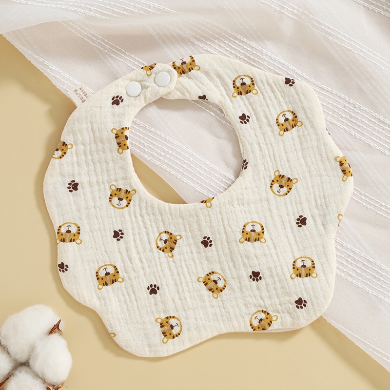 Yếm Ăn Cotton 6 Lớp Mềm Mại Hình Cánh Hoa Dành Cho Bé Sơ Sinh 2023