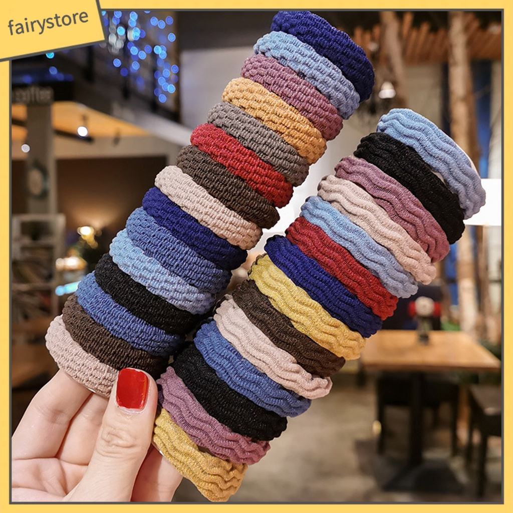 Set 5 Dây Cột Tóc Co Giãn Mini Đơn Giản Cho Nữ [Fairy1]