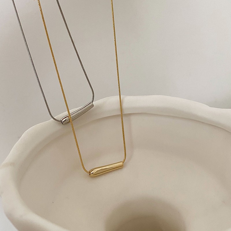 Vòng cổ Bằng Thép Không Gỉ Mặt Cười Màu Vàng / Bạc Thời Trang Cho Nam Và Nữ