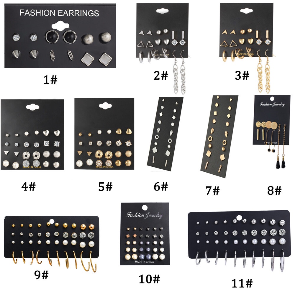 Khuyên tai AY kiểu hình học thời trang cho nữ