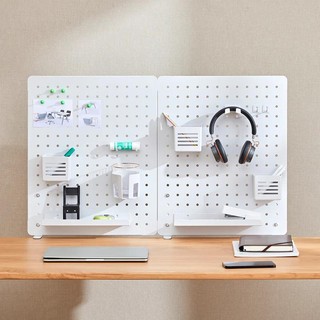 Bảng treo đồ Pegboard HyperWork Aster PG02 (Bảng kim loại, sơn tĩnh điện cao cấp, chân kẹp bàn, 14 phụ kiện đi kèm)