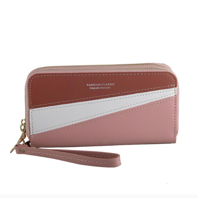 Ví dài cầm tay Unisex 2 ngăn khóa kéo lớn kiểu dáng thời trang