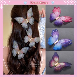 Kẹp tóc bướm lụa 3D siêu xinh hot trend Hàn Quốc