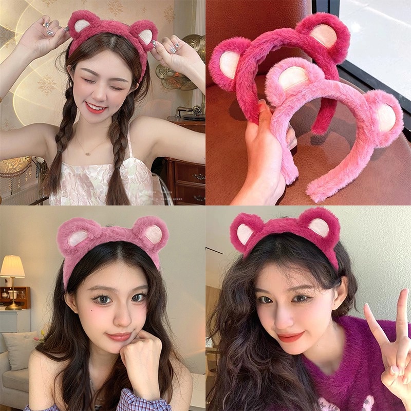 Băng đô cài tóc rửa mặt Dạng Nén Bằng Lông Nhung Dễ Thương Xinh Xắn Cho Nữ