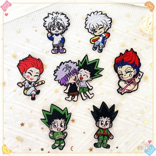 ✿ miếng dán tự dính họa tiết anime hunterxhunter độc đáo ✿ 1 miếng dán ủi lên quần áo thêu hoạ tiết gon freecss killua hisoka diy