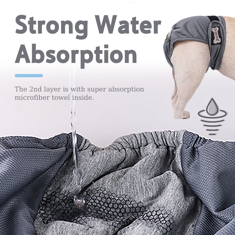 HamshMoc Tã Quần Sooc Sinh Lý Độ Thấm Hút Cao Thoáng Khí Tùy Chỉnh Tiện Dụng Cho Cún Cưng