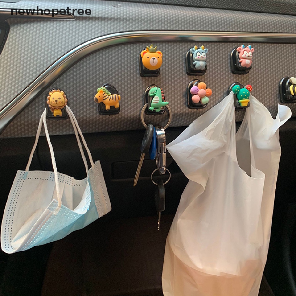 1 Móc Treo Dây Cáp USB / Chìa Khóa Tự Dính Gắn Bảng Điều Khiển Xe Hơi