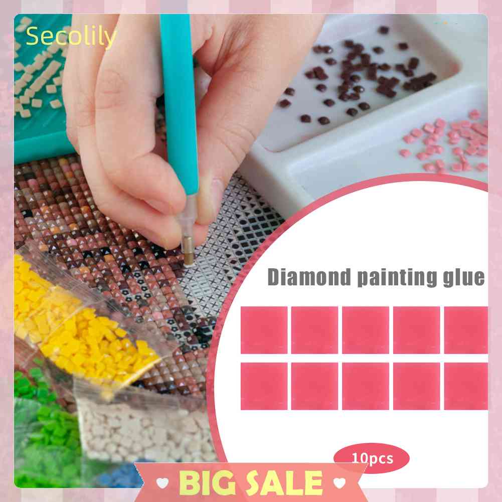 Bộ 10 Miếng Đất Sét Resin Dùng Làm Tranh Đính Đá DIY