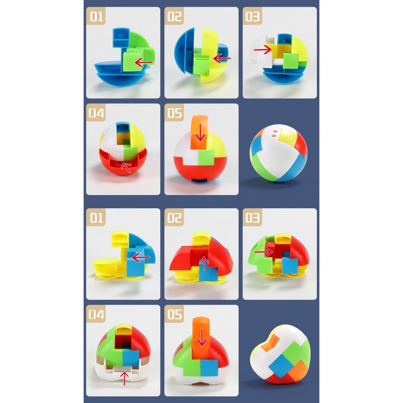 Đồ Chơi Khối Rubik Mini Lắp Ráp Hình Móc Khóa Giáo Dục Cho Trẻ Em