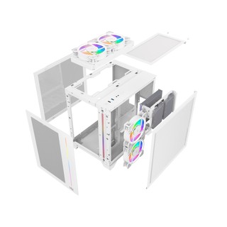 Vỏ Case MIK LV12 MINI ELITE WHITE (Dãy led Argb & Thiết Kế Thông Minh Không Cần Ốc)