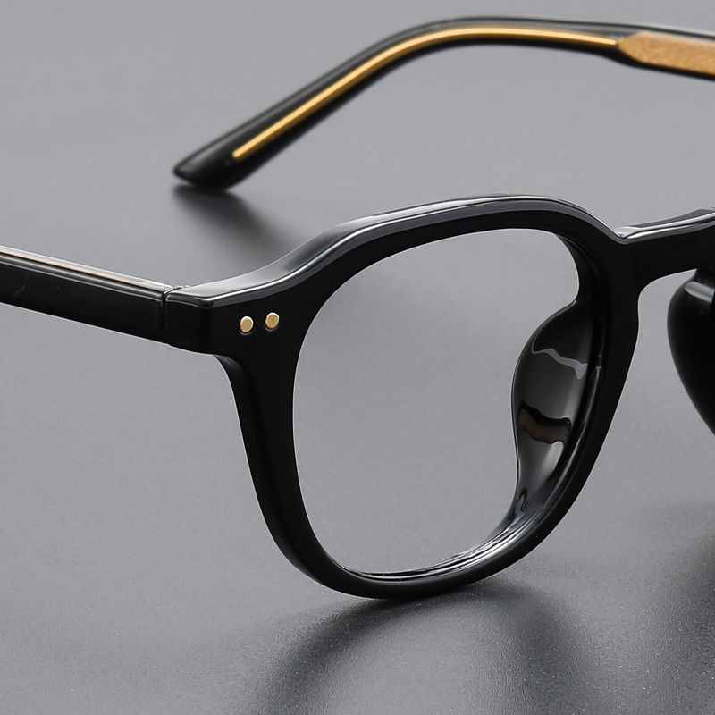 Gọng Mắt Kính Đính Đinh Tán Phiên Bản Hàn Quốc Retro Màu Sắc Sáng Bóng Dành Cho Nam Và Nữ