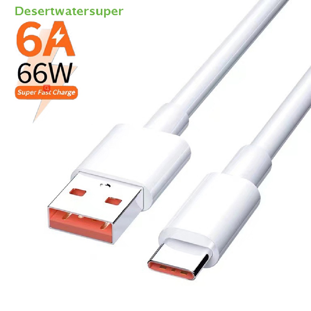 Dây Cáp Sạc Nhanh USB Type-c 2M 6A 66W Cho xiaomi Samsung Huawei