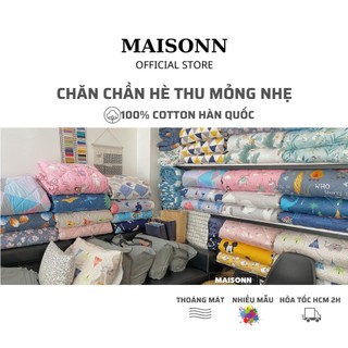 Chăn chần bông màu trơn và họa tiết 100% cotton hàn quốc 1m6x2m, 1m8x2m, 2mx2m2 - maisonn